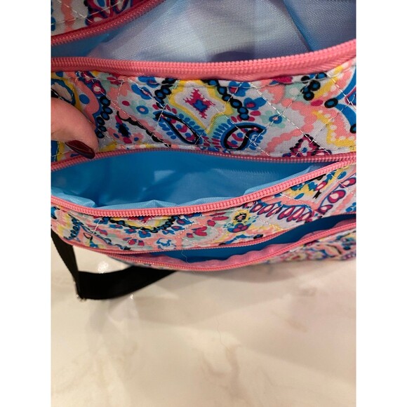 Crossbody Purse 4 Zipper Hipster Boho Stylish Hippie Bag Colorful Paisley - Picture 3 of 9